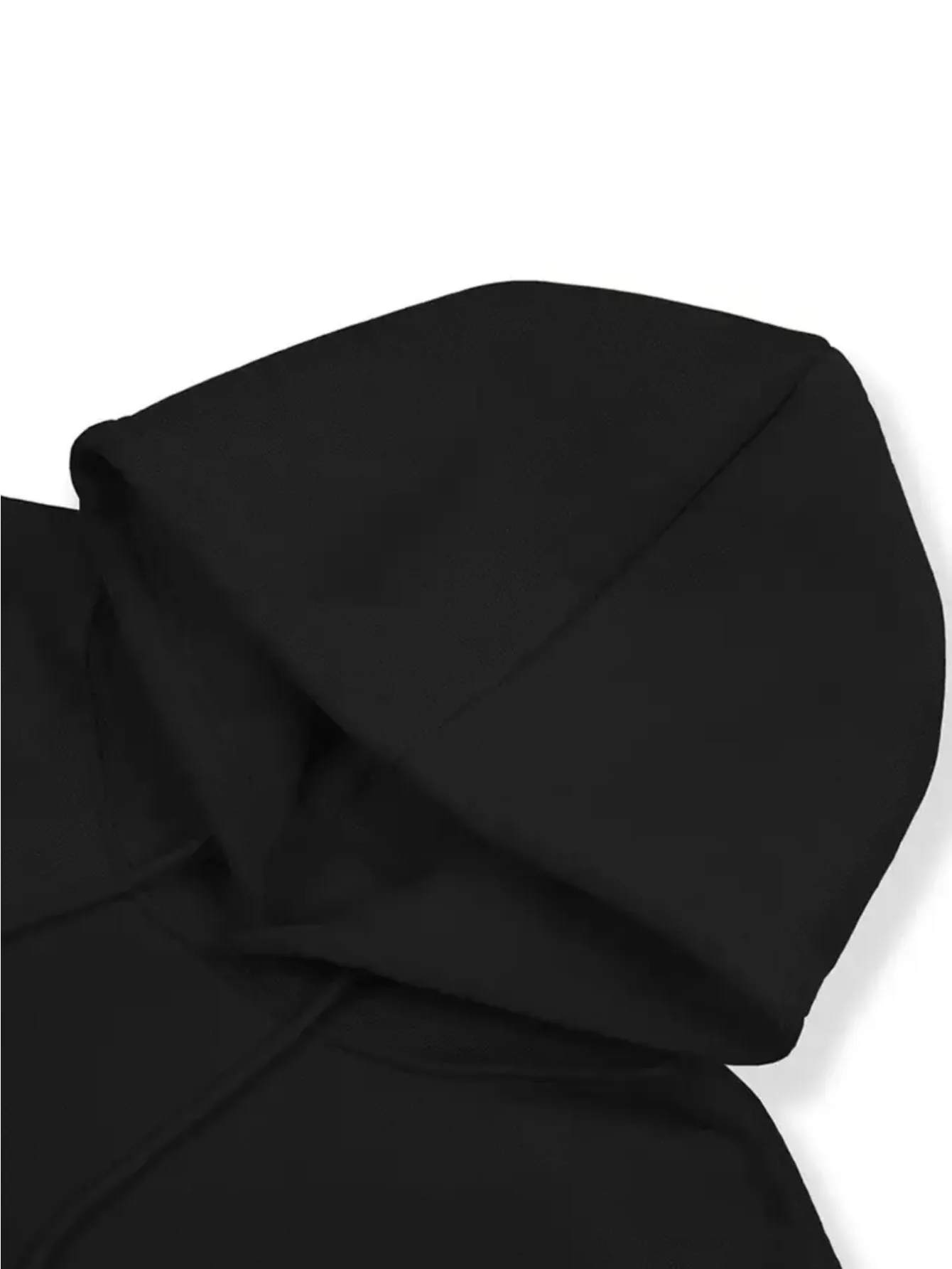 Men's Loose Fit Hooded Sweatshirt 270g, Black Streetwear Pullover, American Style Casual Hoodies, Suitable for Winter Seasons