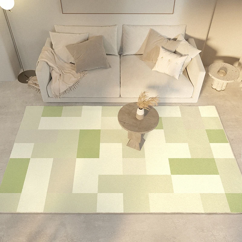 Modern Minimalist Living Room Decoration Lattice Carpet Home Washable Floor Mat Fluffy Soft Lounge Rug Thickened Children's Rugs