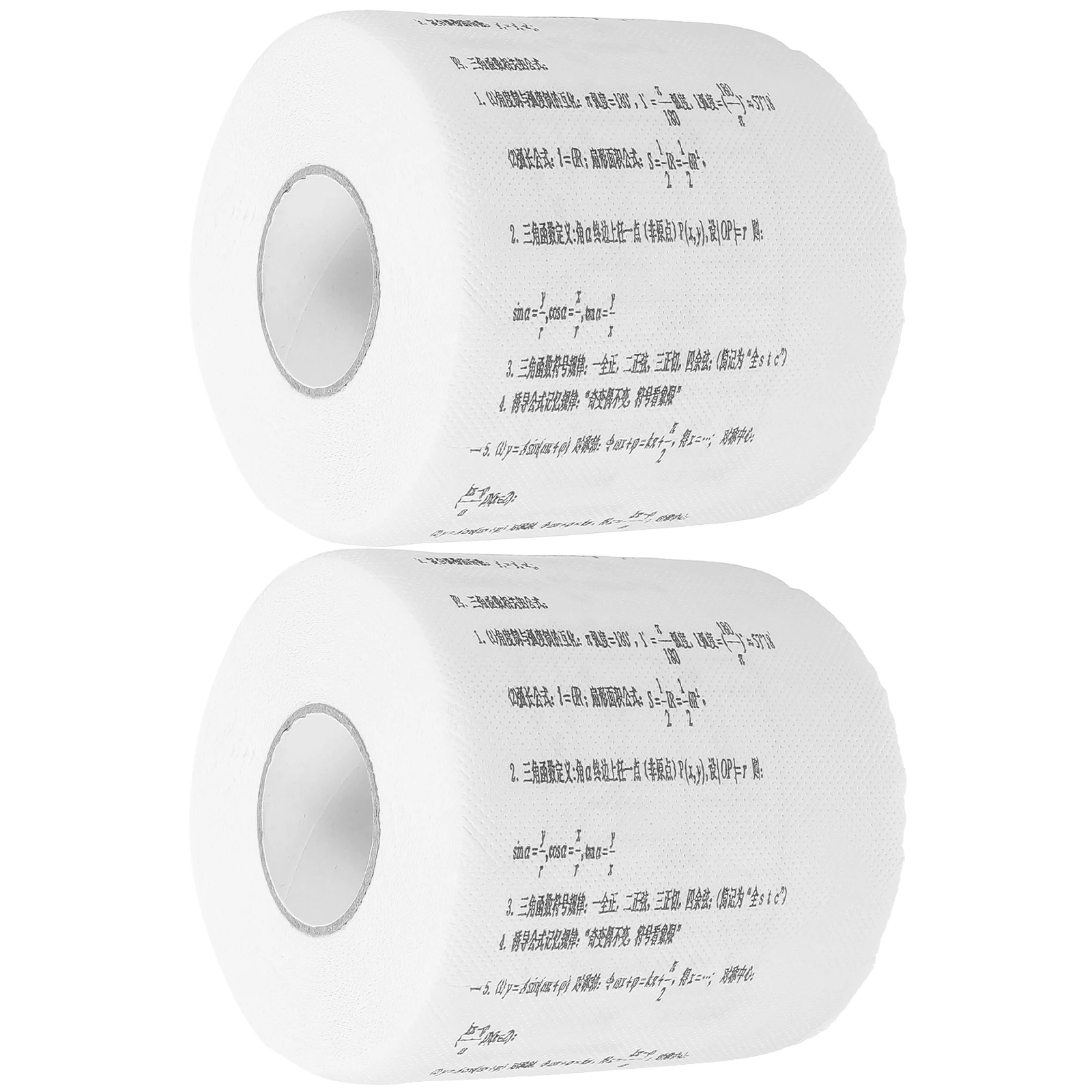 2 لفات من ورق التواليت ذو الصيغة الرياضية، لفة تواليت مطبوعة إبداعية للحمام، مضحكة ومبتكرة مناديل ناعمة لتزيين الورق