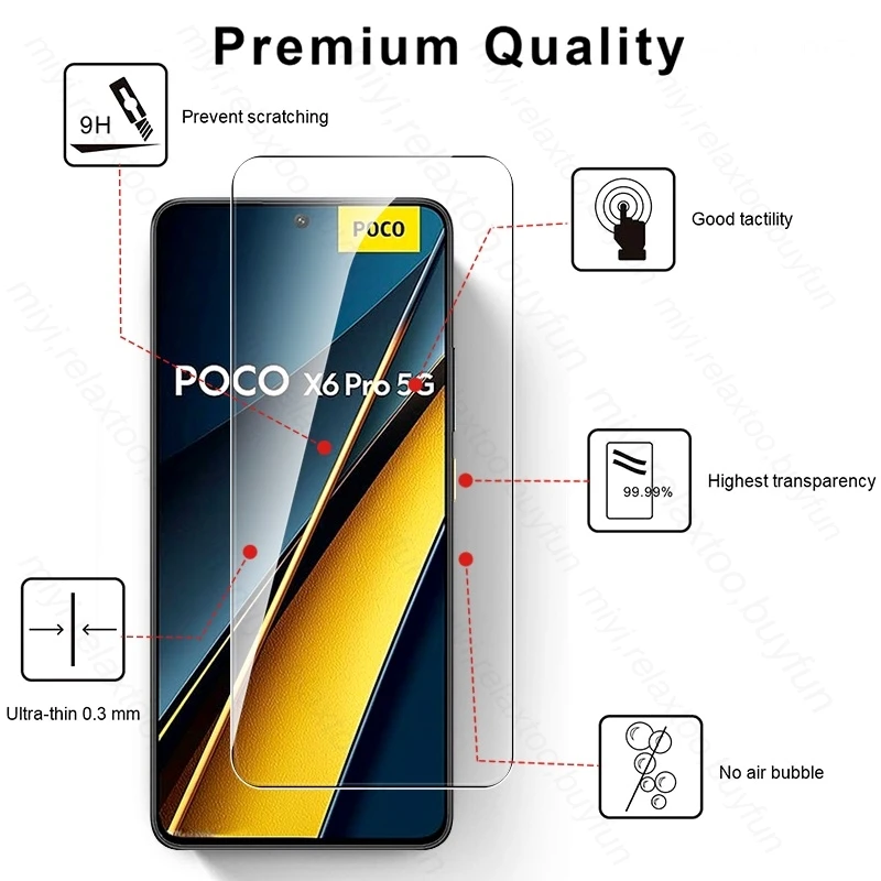 5 pçs vidro temperado hd para poco f6 x6 x7 pro x f 6 x6pro f6pro x7pro caso proteger vidro no pocox6 pocof6pro pocox6pro pocox7pro