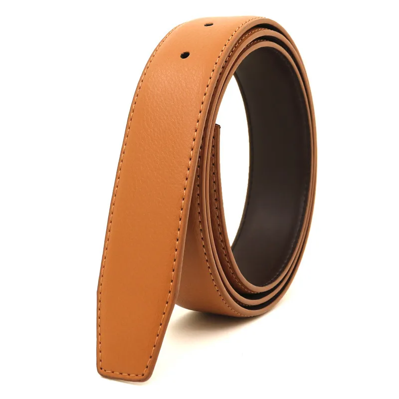 3,3 cm breiter Gürtelriemen mit Stiftschnalle, Gürtelkörper, weiß-blau-grauer, perforierter Gürtel aus echtem Leder ohne Schnalle – Detail 4