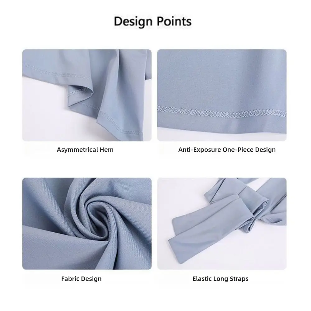 

Anti-Peek Yoga Short Skirt Solid Color Quick Dry Hip-Hiding Skirt Multifunctional Breathable Dance Butt Covering Skirt Fitness