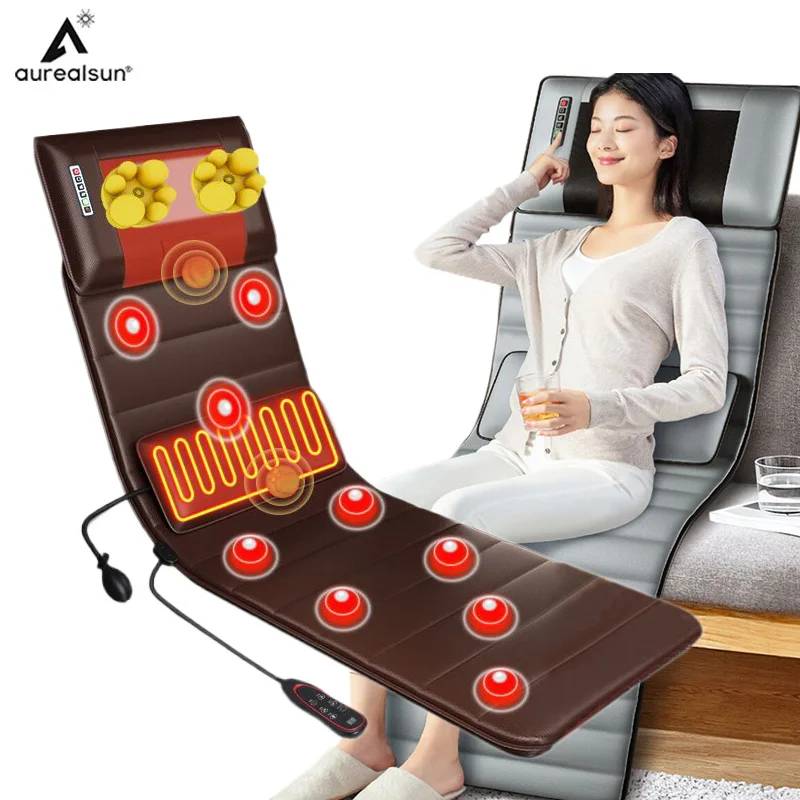 Electric Massage Pad Health Care Vibrator Multifunctional Massaged Cervical Spine Waist Back Pain Relief Relax Massager Heating