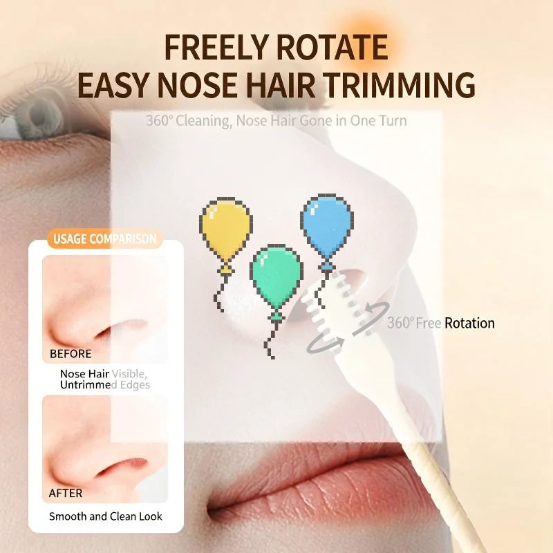 3/5/10Pcs Nose Hair Remover 360 Rotating Nasal Clippers Nose Hair Trimmer for Women Men Manual Nose Hair Trimme