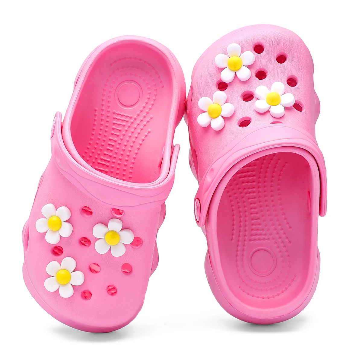 Calçados de jardim infantis elegantes e versáteis, material EVA, sapatos de praia juvenis adequados para a pele e impermeáveis