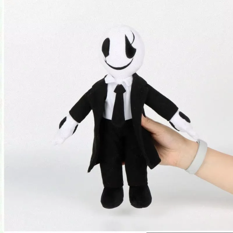 Cute Skeleton Gentleman Undertale Pirate Gaster Plush Toy Black‑White Suit Stuffed Doll Birthday Gift for Game Fans