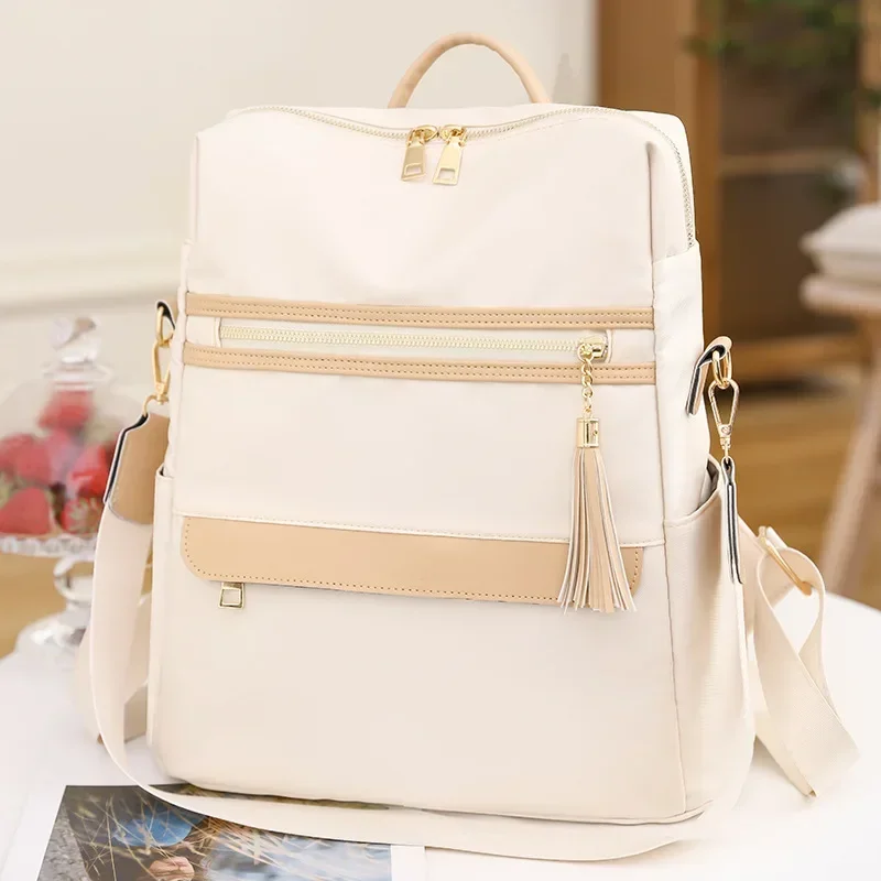 Einfache Schwarz Große Kapazität Rucksäcke Frauen Reisetasche Solide Harajuku Student Schul Oxford Rucksack Unisex Taschen