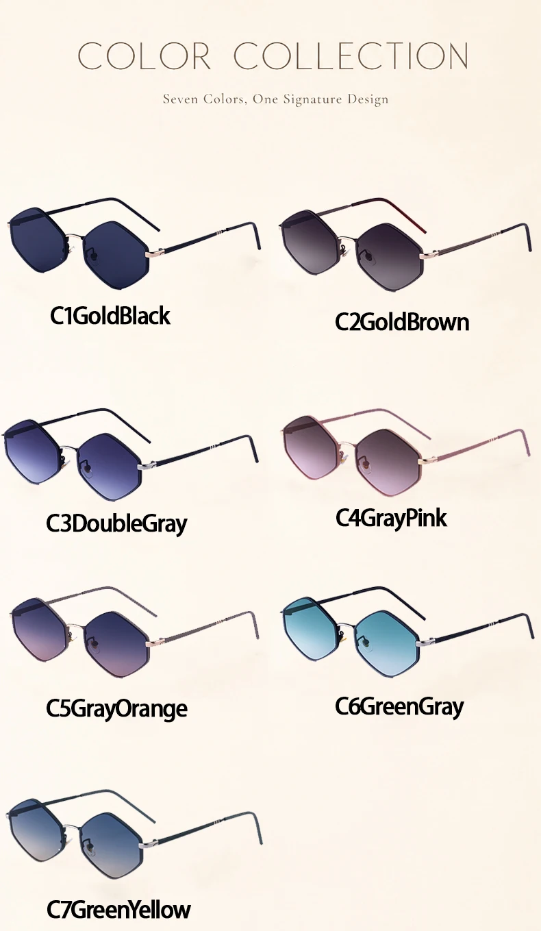 Kleine Sechseckige Punk-Sonnenbrille für Damen 2026 Luxusmarke Klassische Steampunk Polygon-Sonnenbrille für Damen Vintage-Schattierung – Detail 9
