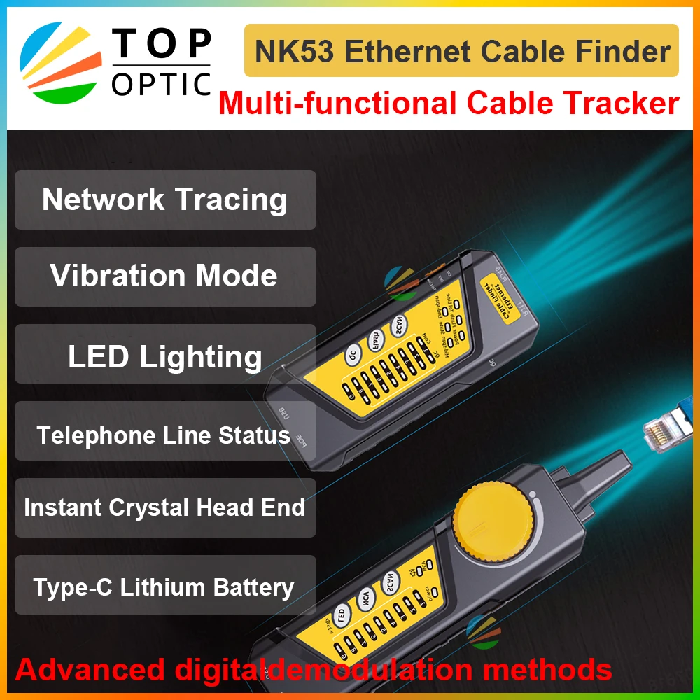 

New NK53 Super RJ11 RJ45 Cat5 Cat6 Ethernet Line Finder Wire Tracker Tracer Telephone LAN Network Cable Tester Detector Toner