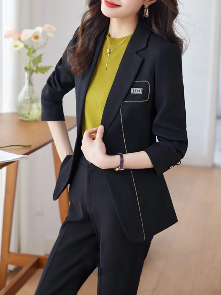 نمط جديد تصميم أنيق المهنية البدلة الرسمية ضوء ناضجة النساء دعوى عمال مزاجه آلهة نمط فستان أطفال مع سروال داخلي #6