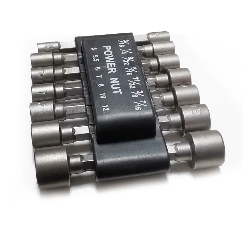 14-Piece Strong Sleeve British Auto Repair Air Nutsette Bit Cross Universal Nut Rotating Tool Set