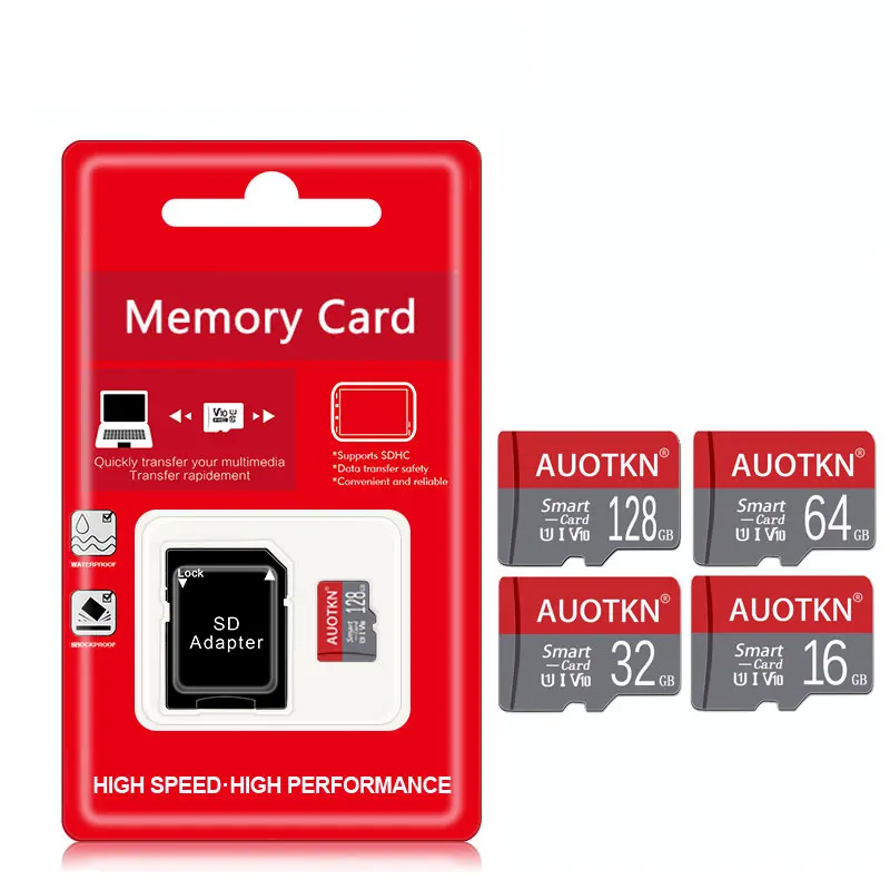 Carte mémoire flash Micro TF pour enregistreur de conduite, carte SD, adaptateur gratuit, caméra, 128 Go, 64 Go, 32 Go, 16 Go, 256 Go, 512 Go