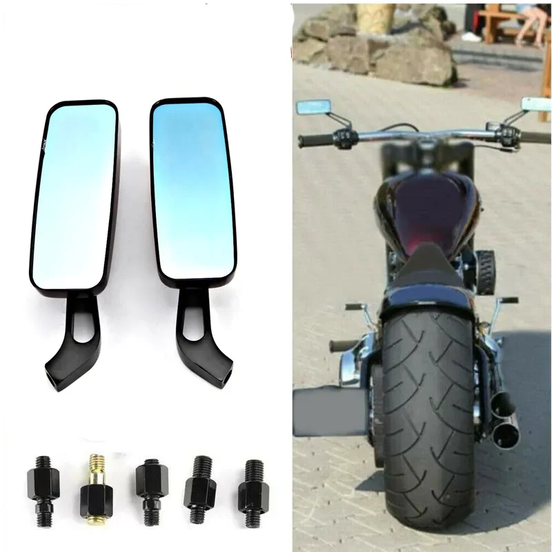 Pair  8mm 10mm Motorcycle Rear view Side Mirrors For Kawasaki Vulcan VN 800 900 1500 1600 1700 2000 Custom