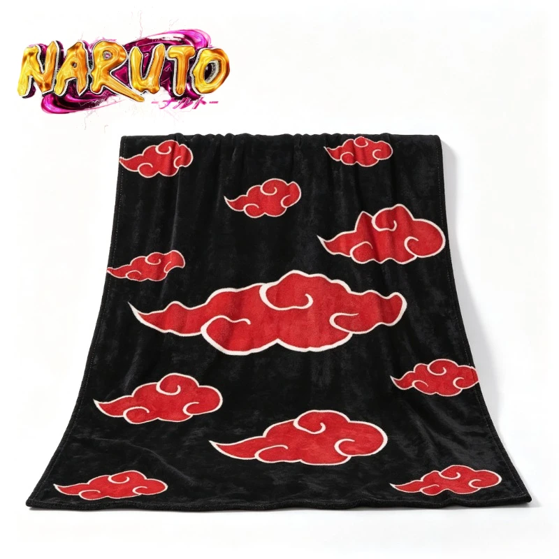 Manta de Felpa de Dibujos Animados de Naruto Akatsuki 2D, Manta para Siesta en Casa u Oficina, Manta para Aire Acondicionado, Toalla de Baño, Artículos de Animación al por Mayor