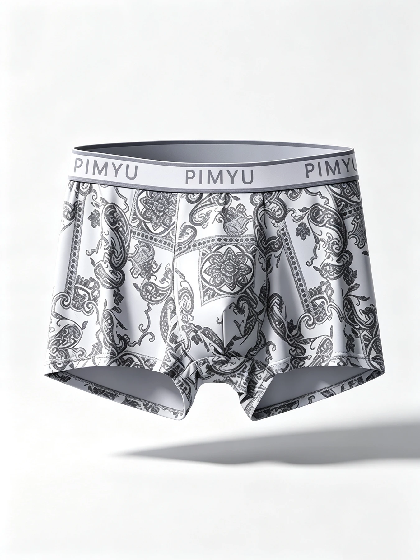 10 Pack Random Men's Boxer Briefs Vintage Paisley Print Soft Breathable Fabric Comfortable Fit Everyday Underwear Set