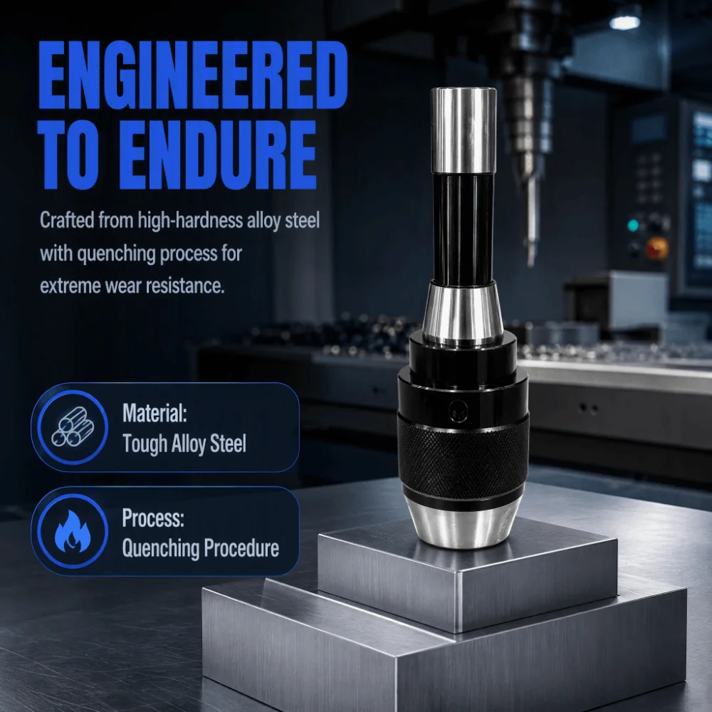 R8 Taper Keyless Drill Chuck 1/32