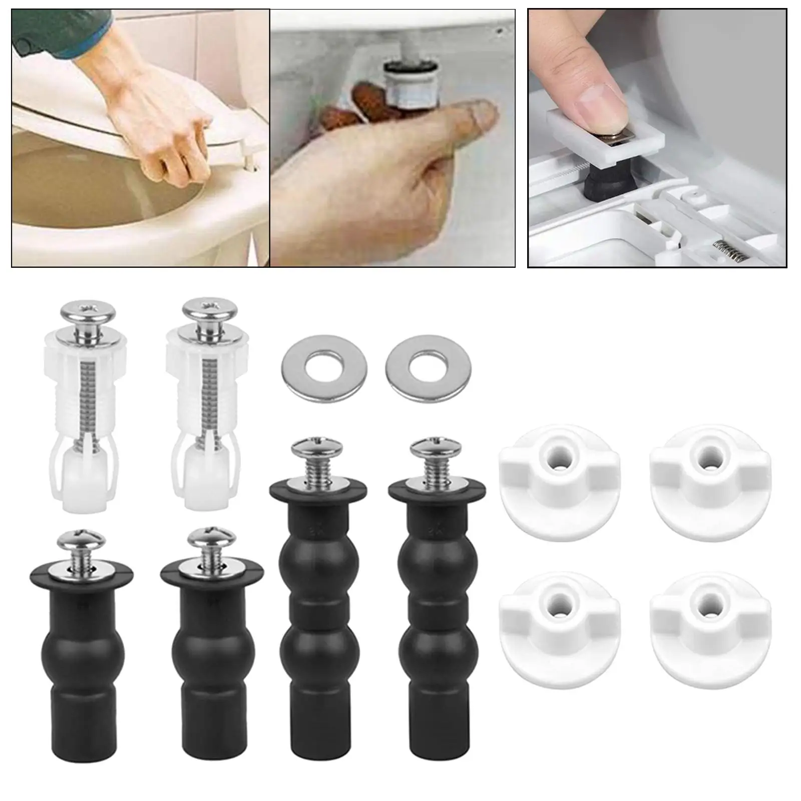 Universal Screw Toilet Toilet Seat Toilet Parts Toilet Seat Installation Rubber Spreader Bolts Expansion Screws Toilet Seat