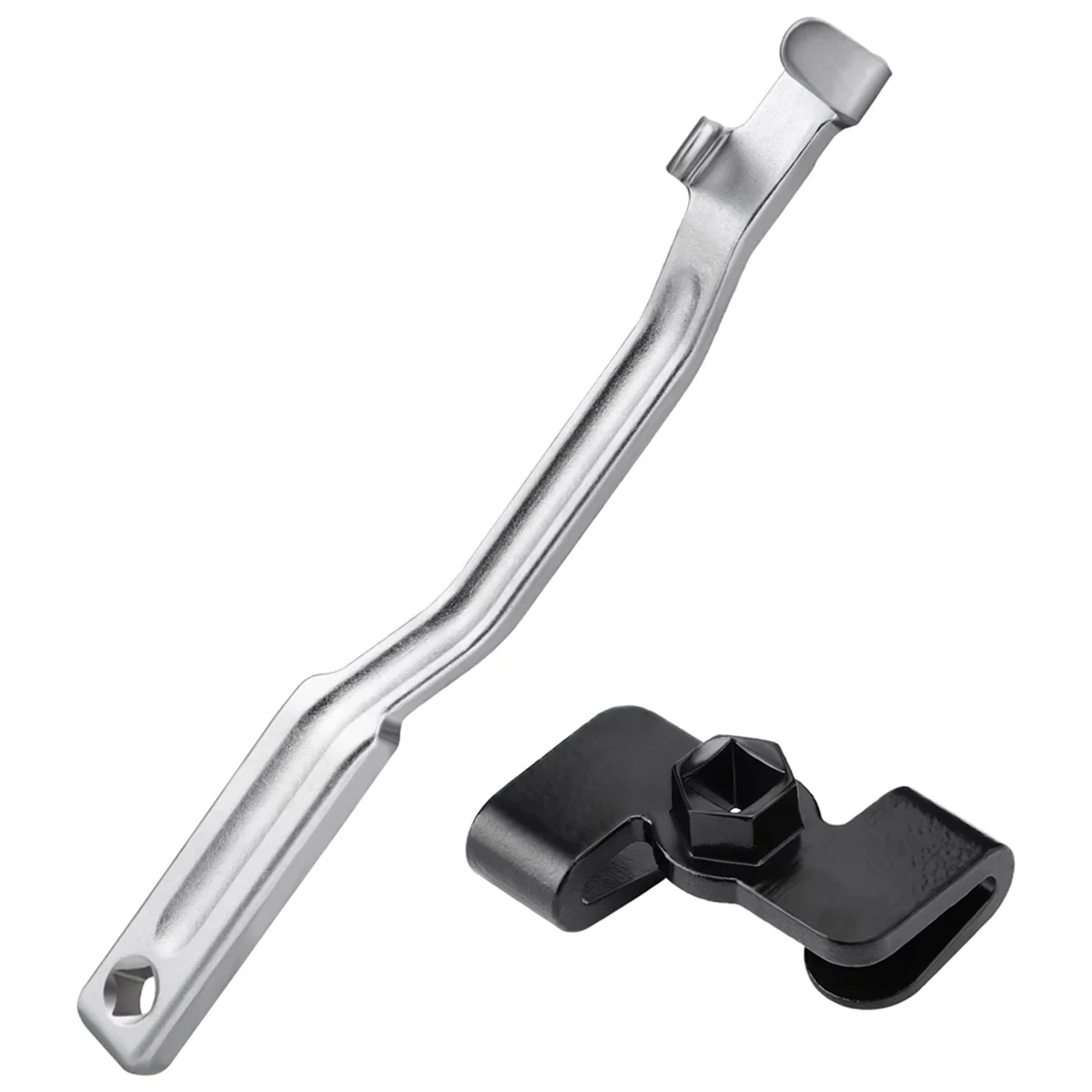 Batang alat ekstender kunci pas, Adaptor Wrench Extender untuk Drive Breaker Bar 1/2 inci/alat Drive Hex 21 mm 2 buah