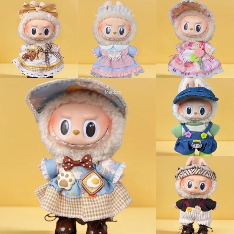 

17cm Mini Plush Doll'S Clothes Outfit Accessories for Labubu V1 V2 High-Quality Clothes Accessories Gift （no Doll No Shoes）