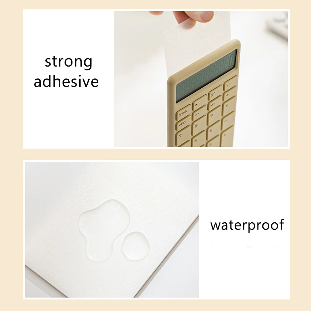 50 Sheets Shiny Glitter Transparent Sticky Notes for School Student Note-taking