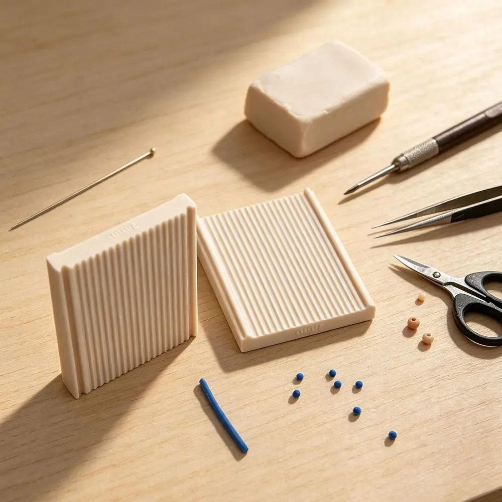 Plastic Clay Ball Maker 2/2.5/3mm Grooved Surface Clay Maker Boards Even Sizing Flat Shaping Panel DIY Jewelry Making