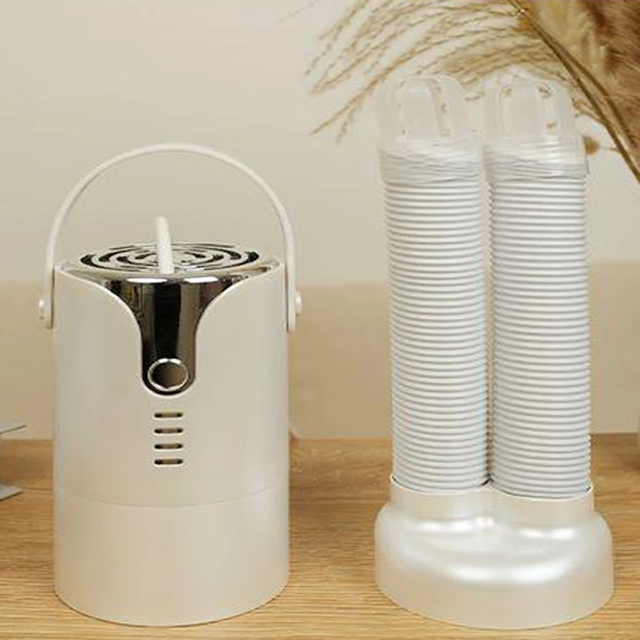 1 mini secadora portátil con una pequeña bolsa de tela para cumplir con las necesidades de la ropa de todos los tamaños, equipada con un tubo telescópico para secar s