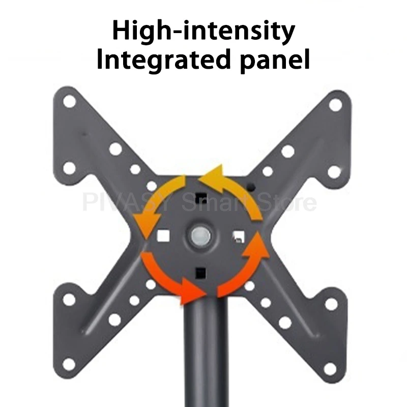 حامل أرضية تلفزيون قابل للدوران بدون قاعدة متنقلة لشاشات مقاس 32-65 بوصة 360 درجة °   حامل شاشة Tiktok المباشر بارتفاع قابل للتعديل