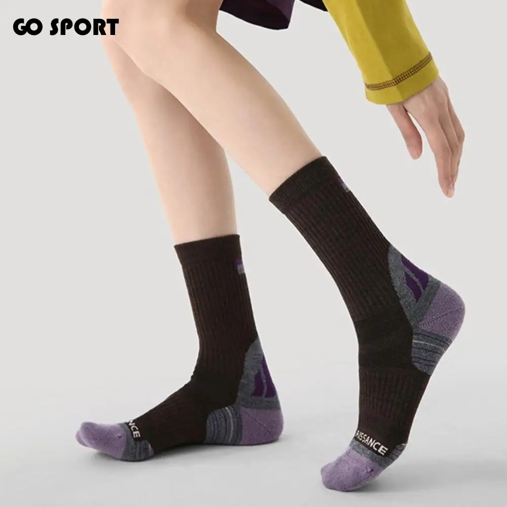 

Устойчивые к запаху более толстые дизайнерские носки для бега, теплые износостойкие спортивные носки, дышащие уличные походные носки с высокой трубкой, лыжи