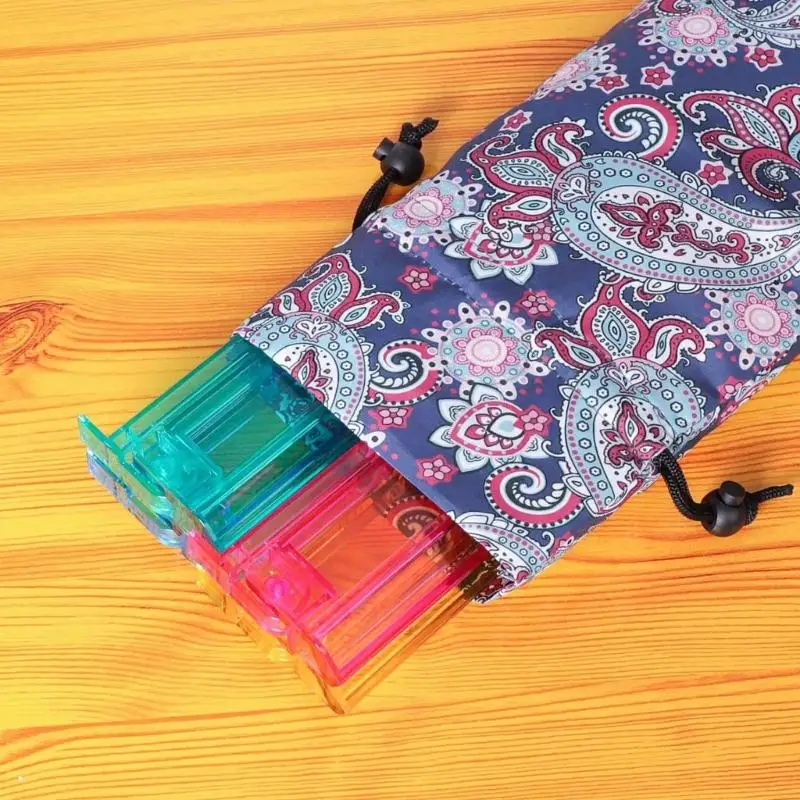 Mahjong-Organizer-Etui mit Kordelzugverschluss, großes Fach, Mahjong-Schiebelineal-Tasche für Partys und Ausflüge A2UB – Detail 8