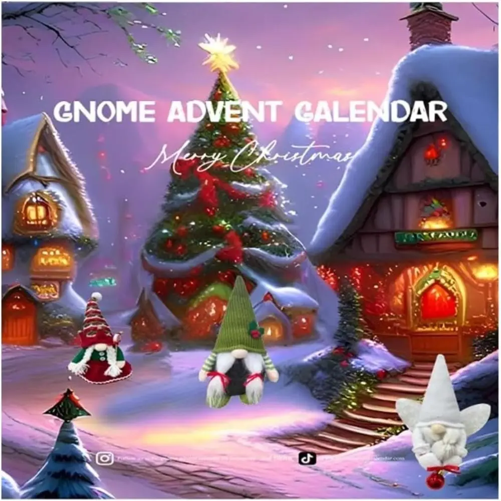 Christmas Calendar Blind Box Christmas Gnome Advent mystery Boxes Props Gnome Dolls Box Countdown Home Gift Festival Decoration