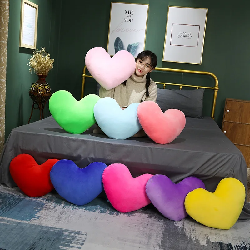 Peluche a forma di cuore morbido farcito amore divano auto bambola cuscino decorativo per la casa decorazione della festa della stanza di nozze