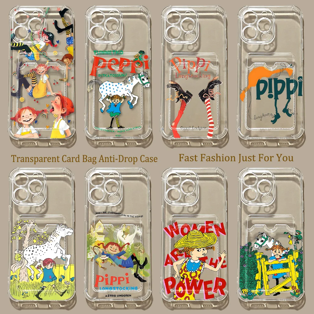 NEW Pippi Longstockings Card Hold Case for Samsung Galaxy A17 A07 A56 A36 A26 A55 A35 A06 A05 A24 A14 A54 A15 A25 A34 A23 4G 5G