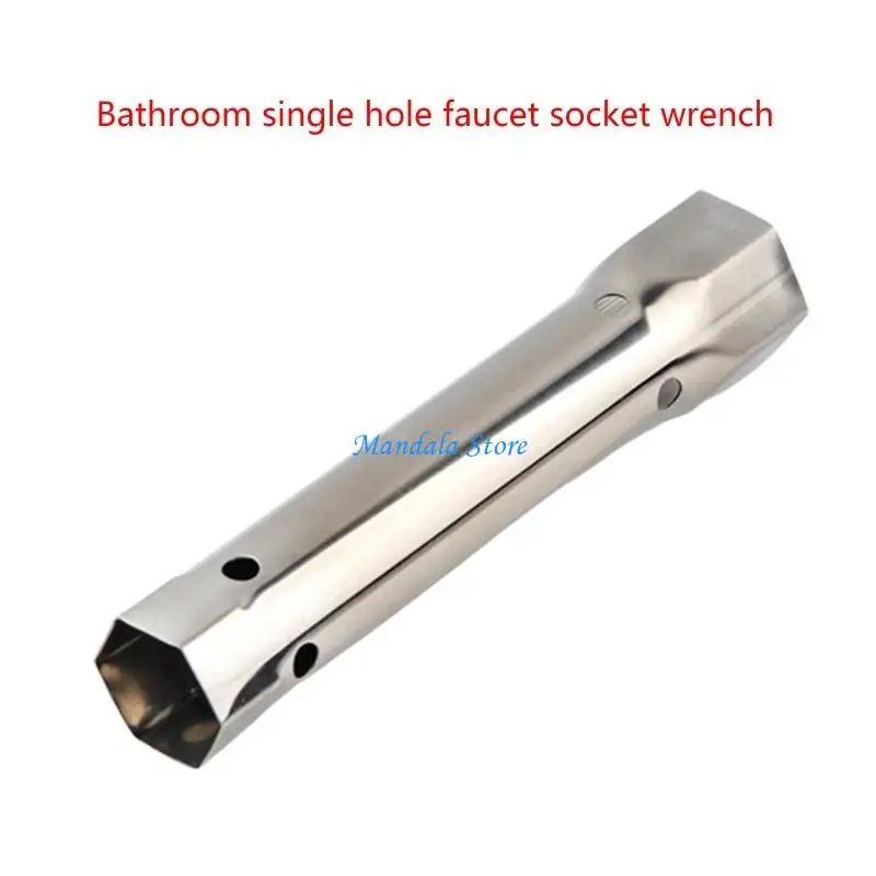U2JC Carbon Steel Plumbers Wrench Multi-Function Spanner Wrench Plumber Socket for Water Tap Maintenance Tool Household Use