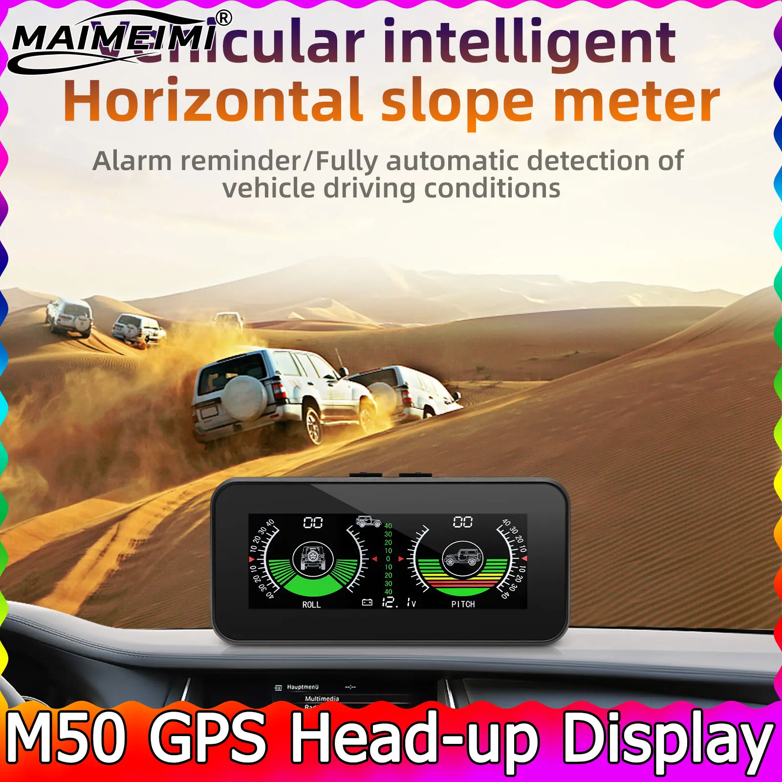 

﻿ M50 Slope Meter Digital Display Tilt Roll Pitch Angle Inclinometro Off Road GPS HUD Smart Inclinometer Auto Intelligent Volt