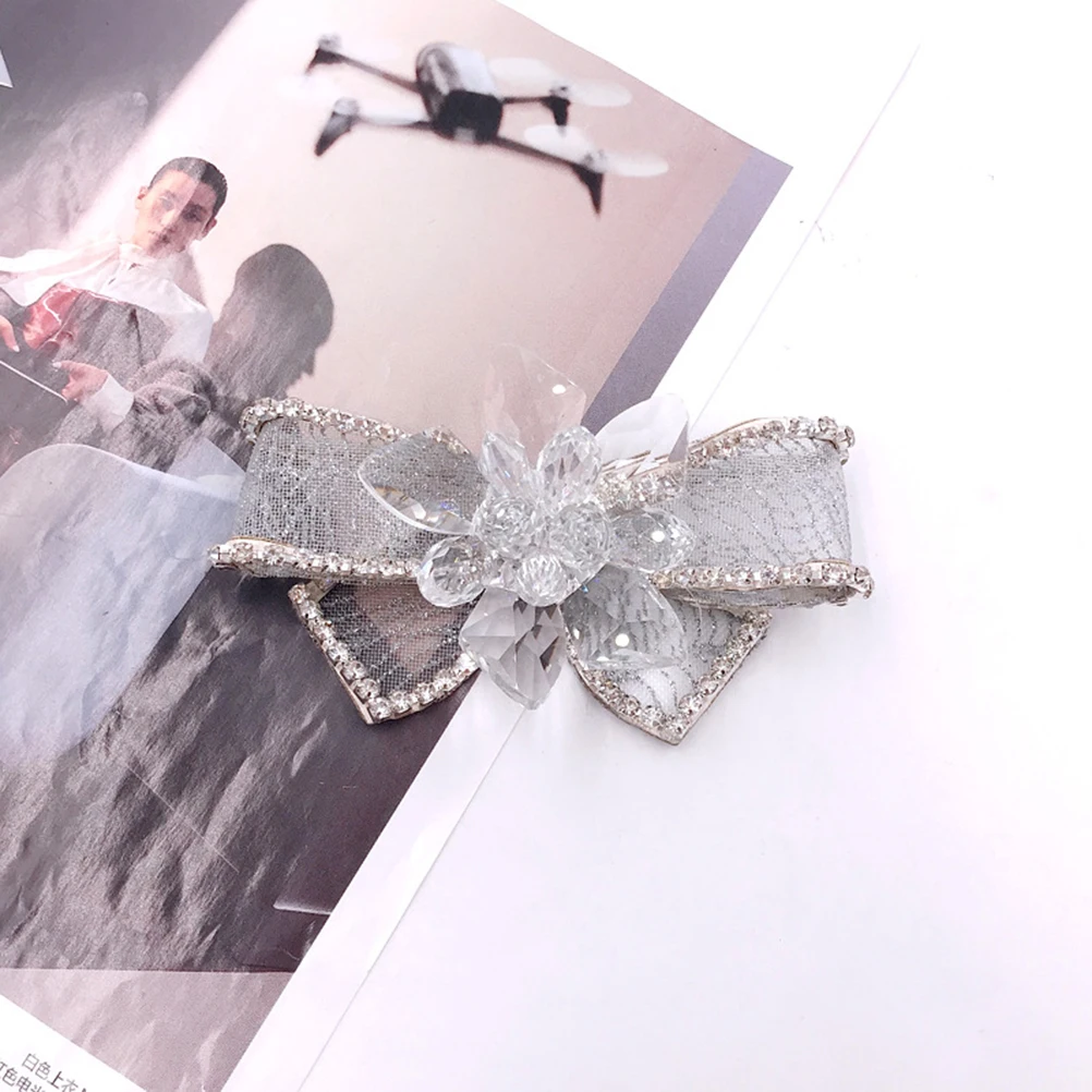 

2 Pcs Rhinestone Jewelry Bridal Shoe Rhinestones Clips Decor Shoes Wedding Flower Charm Three-dimensional Bride