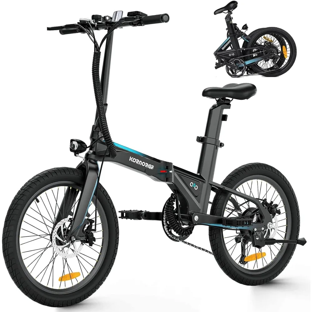 Electric Bike  Ultra Light Foldable Electric Bike, Lightweight Frame, LED Headlight Sports Style Electric Bike