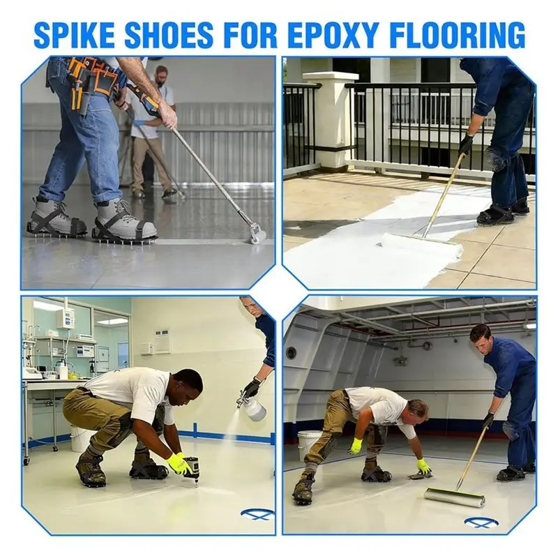 Time Saving Epoxy Floor Spiked Shoes, Fully Assembled Gunite Spiked Shoes with 3/4