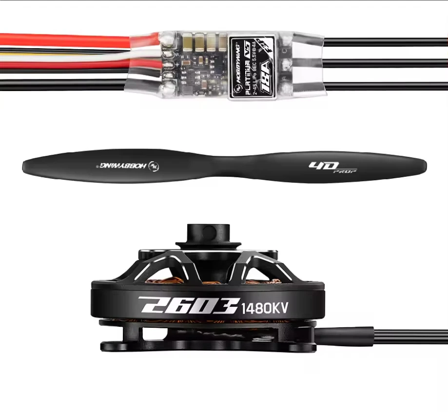 Hobbywing Platinum F3P-4D 2603SL 1480KV Motor 18A ESC 8338 Carbon Prop Combo set Fixed wing aircraft  precise power output RC