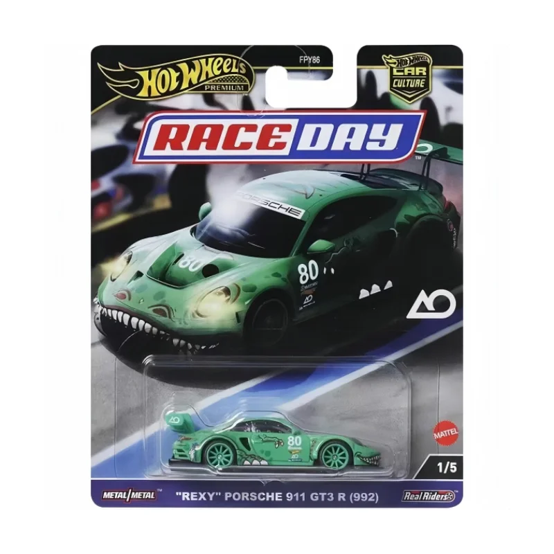 In Stock Genuine Hot Wheel Fpy86-9c1d Track Day Porsche 911gt Racing Nissan Z Bentley Bmw Alloy Car Model Collect Car Model Gift