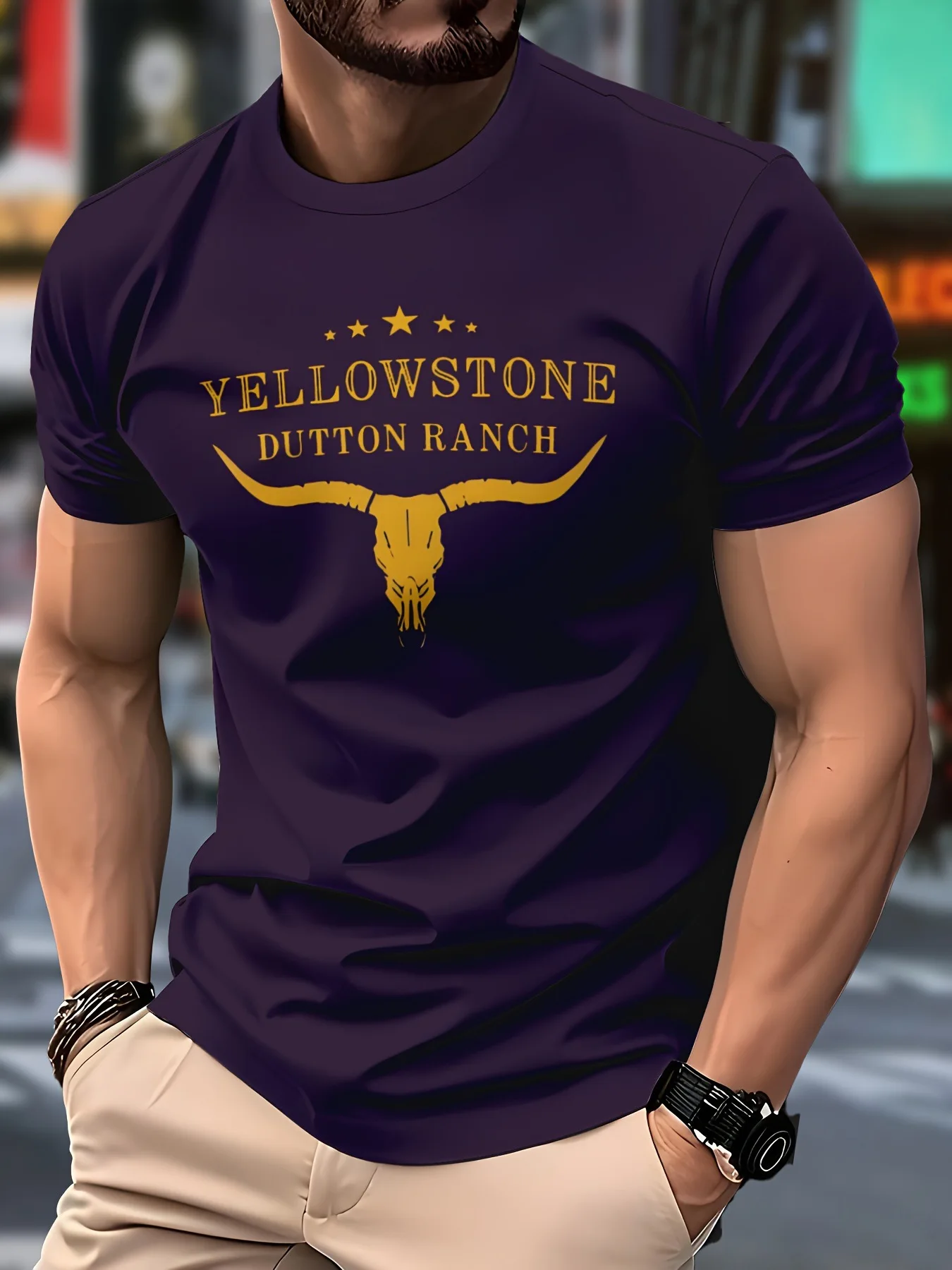 

New trendy street men's clothing 3D printed letter graphic t shirts round neck short sleeved new in tops casual t shirt for men