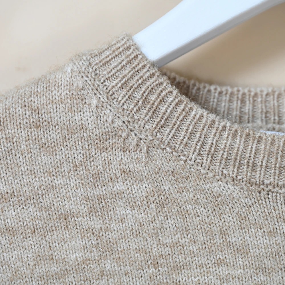 Sweter damski z wełny, dziergany, z cekinami, z okrągłym dekoltem, luźny krój, casualowy, wygodny, nowy model na wiosnę...