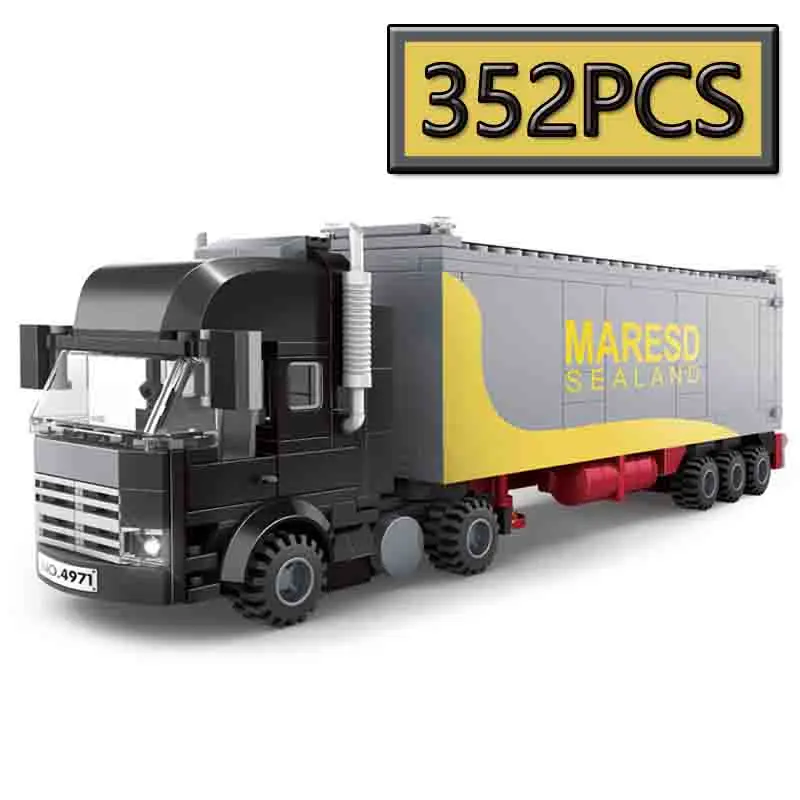 

MOC 352PCS Creative Simulation Container Truck Model DIY Assembly Car Building Blocks Children's Puzzle Toys Birthday Gifts