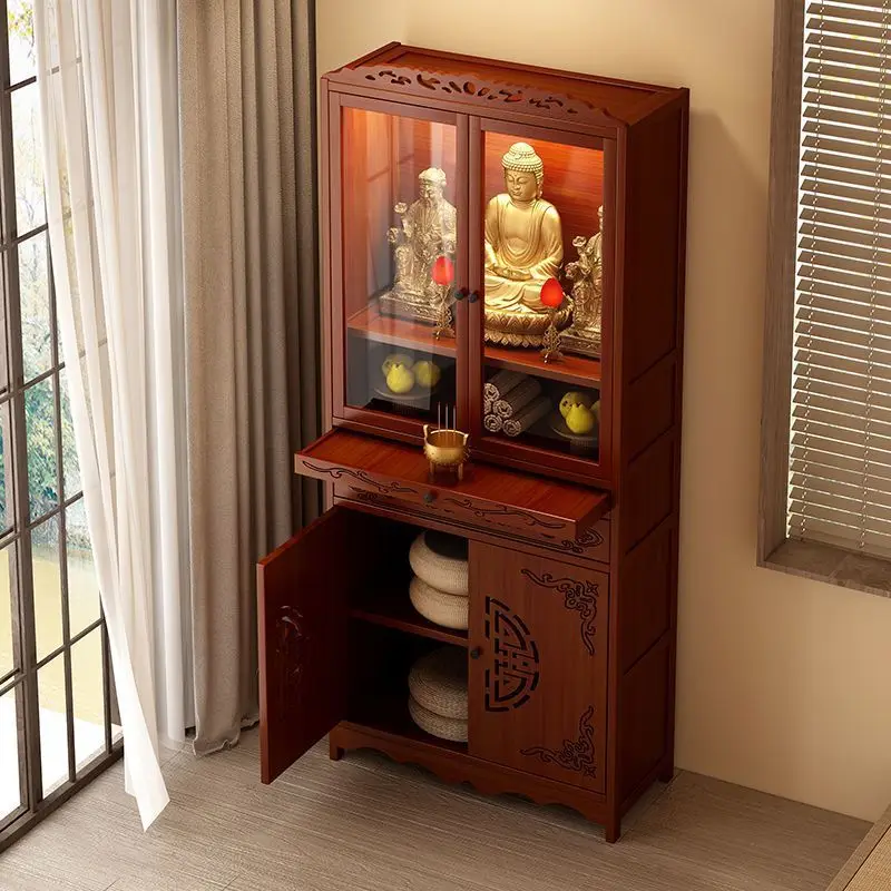 Buddha shrine offering table offering cabinet God of Wealth incense case household