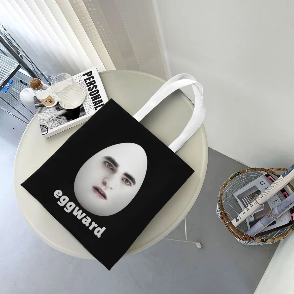 النساء الرجال الشفق Eggward ميمي حمل الحقائب حقيبة تسوق قماش لحقائب اليد للمتسوقين #4