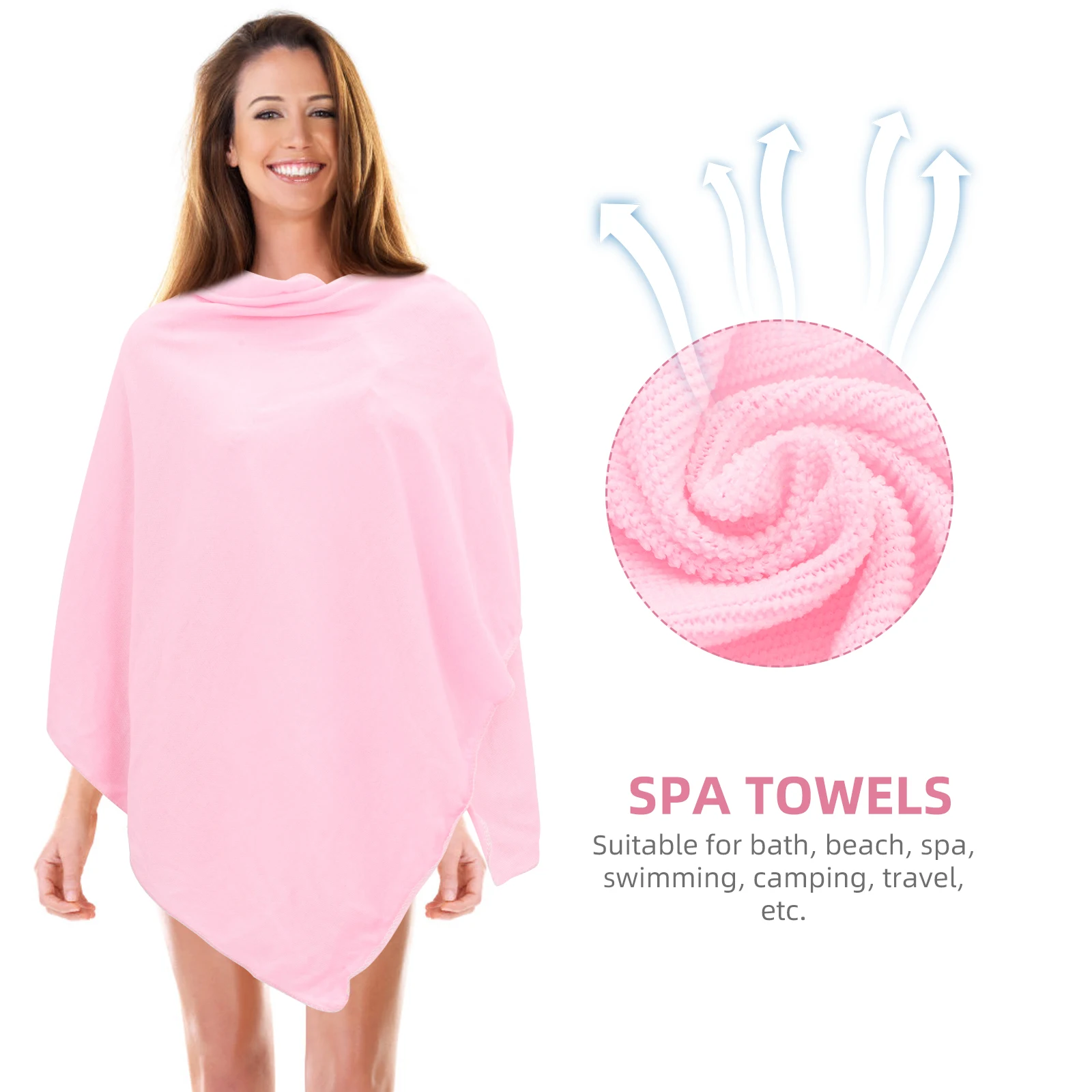 

Ultra Soft Microfiber Bath Towel 70X140Cm Quick Dry Lightweight Design For Spa Beach Swimming Camping Travel Light Purple