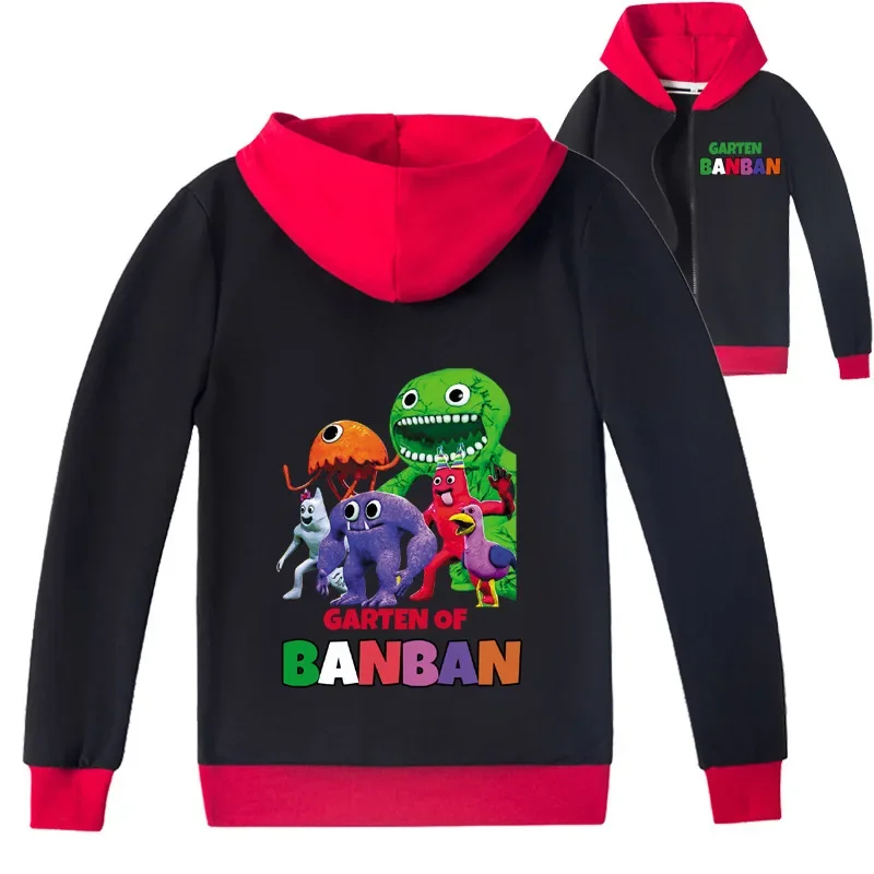 Garten of Banban 2023 New Autumn Clothing for Boys and Girls Garten of Banban Fashion Printed Zipper Shirt Jacket