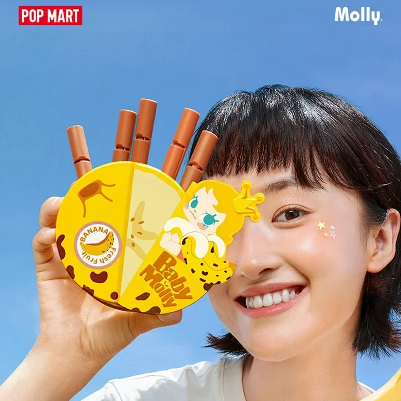 POPMART طفل مولي الفاكهة الملونة المغناطيسي مشبك للغلق بإحكام مجموعة صناديق سلسلة صندوق أعمى تخمين حقيبة اللعب الأصلية دمية لطيف أنيمي