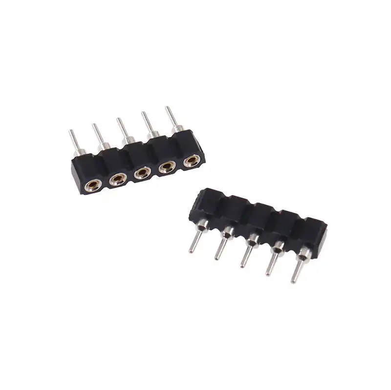 1~5~10~20 Stück Einreihiger Rundloch-Buchsenstecker 2,54 mm Rastermaß 1*2P 3 5 6 7 8 10 12 15 20 30 40P Buchse – Detail 4
