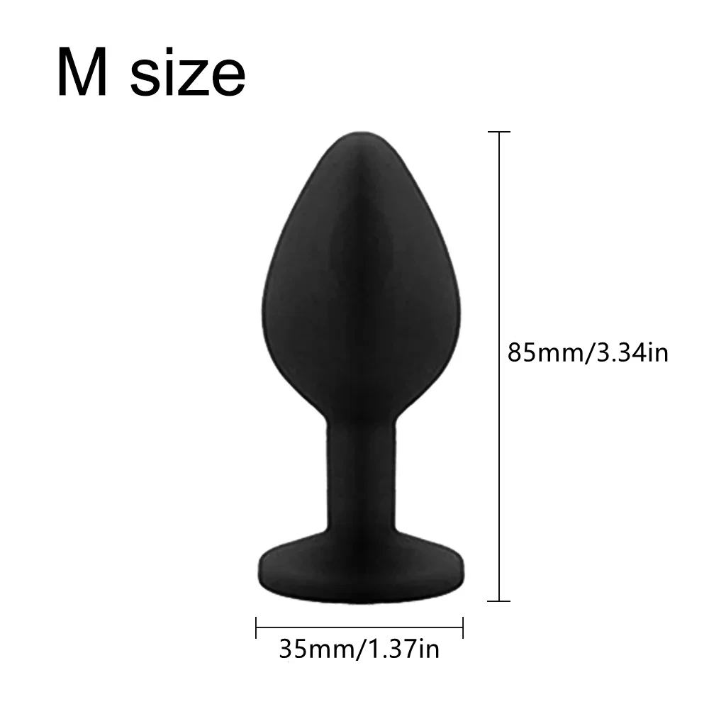 3 Sizes Silicone Anal Plug Sex Toys Anal Trainer Diamonds Removable Butt Plug for Women Man Couple Gay Unisex Sex shop Adult 18