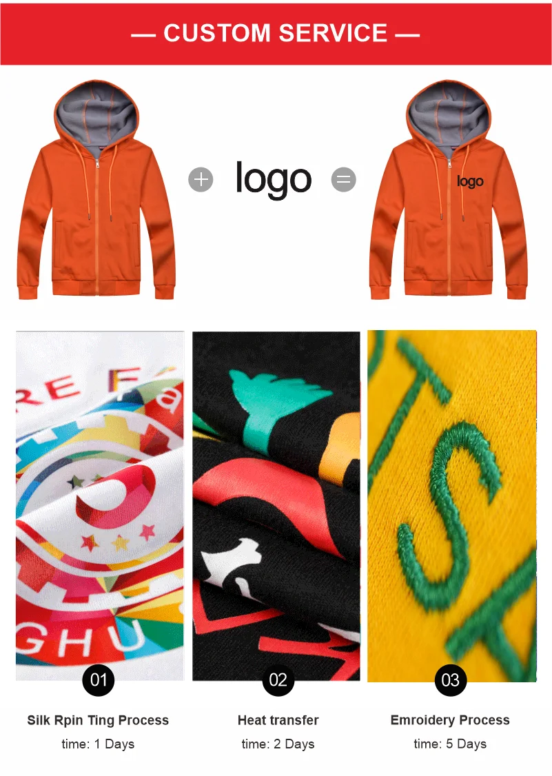 Your Own Design Text Image Customized Zipper Sweatshirt DIY Printed Embroidery Hoodie Casual Hoodie Logo Clothing Sportswear